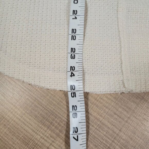 Lucky Brand Waffle Knit Top Size Small Cream Casual Bohemian - Picture 6 of 9